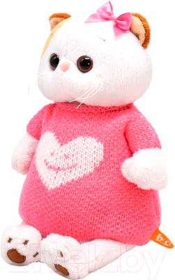 Мягкая игрушка Budi Basa Кошечка Ли-Ли в вязаном платье с сердцем / LK24-136