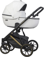 Детская универсальная коляска Riko Montana Premium 2 в 1 (01, белый, рама золото) - 