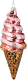Елочная игрушка Erich Krause Decor. Клубничное мороженое / 59349 - 