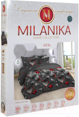 Комплект постельного белья Milanika Страсть семейный (бязь)