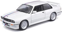 Масштабная модель автомобиля Bburago BMW M3 E30 1988 / 18-21100WT (белый) - 