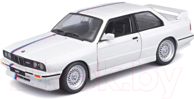 Масштабная модель автомобиля Bburago BMW M3 E30 1988 / 18-21100WT (белый)