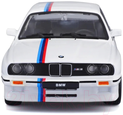 Масштабная модель автомобиля Bburago BMW M3 E30 1988 / 18-21100WT (белый)