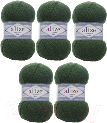 Набор пряжи для вязания Alize Lanagold 800 49% шерсть, 51% акрил / 118 (800м, трава, 5 мотков)