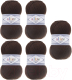 Набор пряжи для вязания Alize Lanagold 800 49% шерсть, 51% акрил / 26 (800м, коричневый, 5 мотков) - 