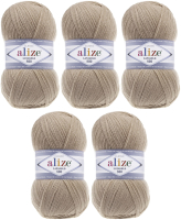 Набор пряжи для вязания Alize Lanagold 800 49% шерсть, 51% акрил / 585 (800м, камень, 5 мотков) - 