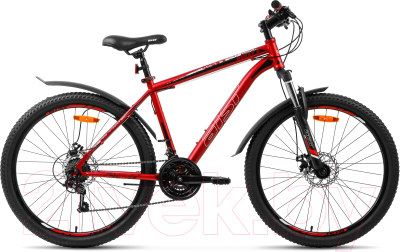 Велосипед AIST Quest Disc 26 2023 (13, красный/черный)