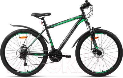 Велосипед AIST Quest Disc 26 2023 (20, серый/зеленый)
