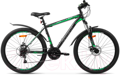 Велосипед AIST Quest Disc 26 2023 (13, серый/зеленый)