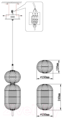 Потолочный светильник Omnilux Cedrello OML-68816-02