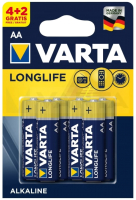 Комплект батареек Varta Longlife AA LR6 / 04106101426 (6шт) - 