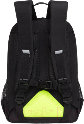 Школьный рюкзак Grizzly RB-455-2 (черный/желтый)