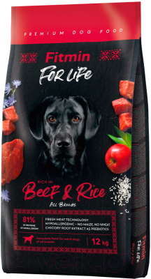 Сухой корм для собак Fitmin Dog For Life Beef & Rice (12кг)