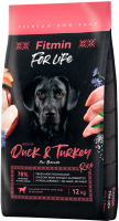 Сухой корм для собак Fitmin Dog For Life Duck & Turkey (12кг) - 