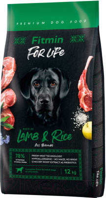 Сухой корм для собак Fitmin Dog For Life Lamb & Rice (12кг)