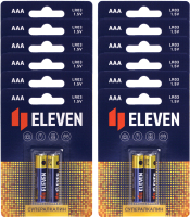 Комплект батареек Eleven Super AAA LR03 алкалиновые BC2 (12x2шт) - 