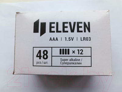 Комплект батареек Eleven Super AAA LR03 алкалиновые BC4 (12x4шт)