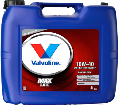 Моторное масло Valvoline MaxLife 10W40 / 872328 (20л)