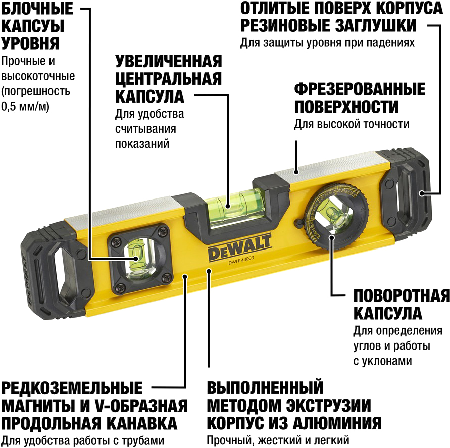 Уровень строительный DeWalt DWHT0-43003