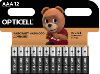 Комплект батареек Opticell Basic AAA 5051011 (12шт) - 