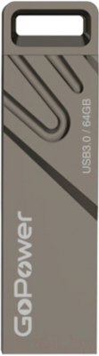 Usb flash накопитель GoPower Titan 64GB USB3.0 / 00-00027357 (черный графит)