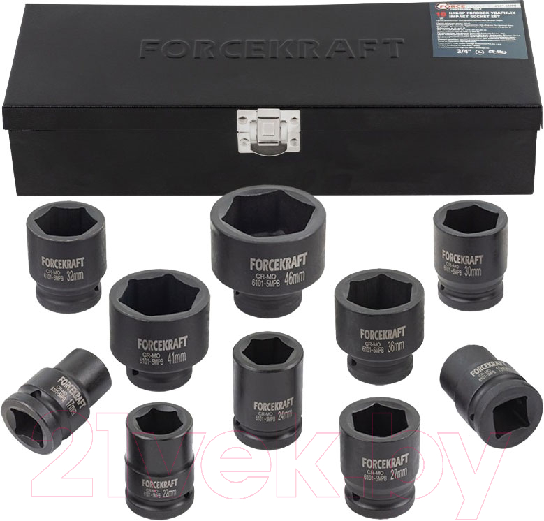 Набор головок слесарных ForceKraft FK-6101-5MPB