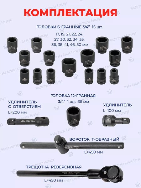 Универсальный набор инструментов Everforce EF-6212-5MPB(57865)