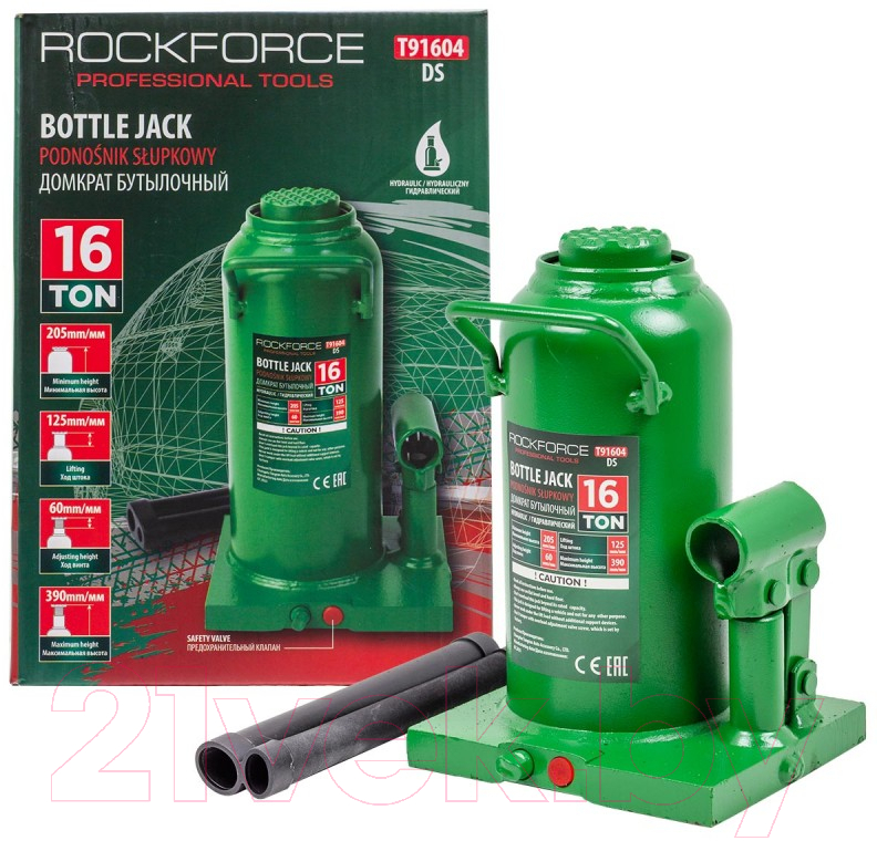 Бутылочный домкрат RockForce RF-T91604 (DS)