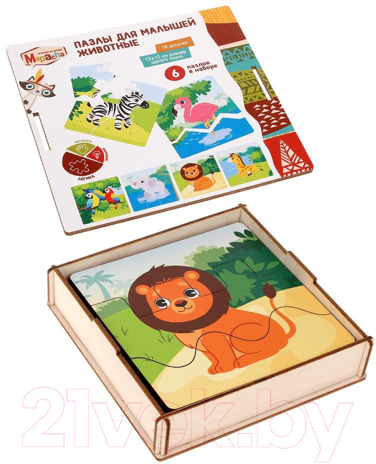 Развивающая игра Mapacha Животные с разным резом / 962029 — фото 2