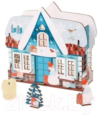 Кукольный домик Collaba Time Домик Деда Мороза зимний с LED-свечой / 962486