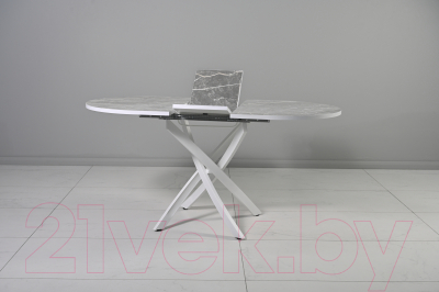 Обеденный стол Мир стульев Саен 31 1200x80/30 (фаерстоун/белый муар)