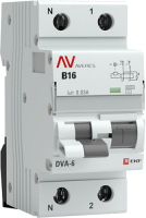 Дифференциальный автомат EKF Averes DVA-6 2P 16А 30мА (B) 6кА тип AC / rcbo6-1pn-16B-30-ac-av - 