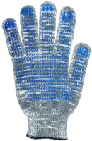 Перчатки защитные No Brand 10 класс с ПВХ 6-ти нитка точка (серый) - 