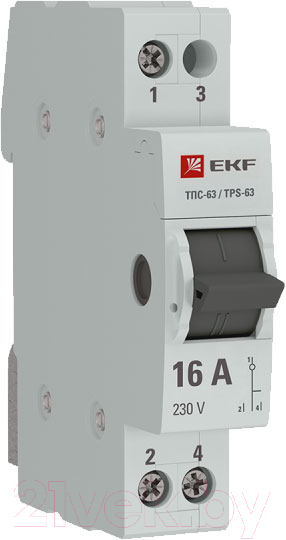 Переключатель EKF PROxima ТПС-63 1P 16А / TPS116