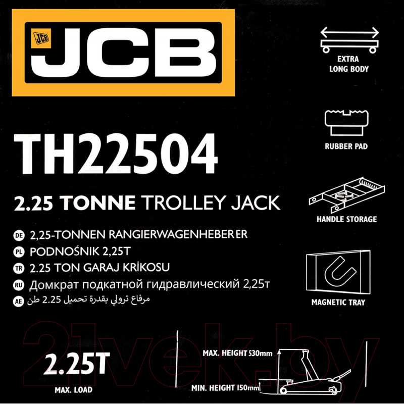 Подкатной домкрат JCB TH22504