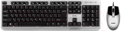 Клавиатура+мышь Sven KB-S330C (серебристый)