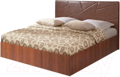 Двуспальная кровать Мебель-Парк Аврора 7 200x160 (темный)