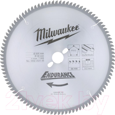 Пильный диск Milwaukee 4932352143