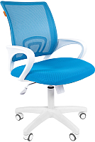 Кресло офисное Chairman 696 (белый/голубой) - 