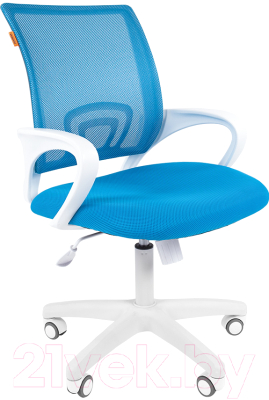 Кресло офисное Chairman 696 (белый/голубой)