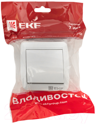 Выключатель EKF PROxima Владивосток / EQR16-021-30-54 (белый)