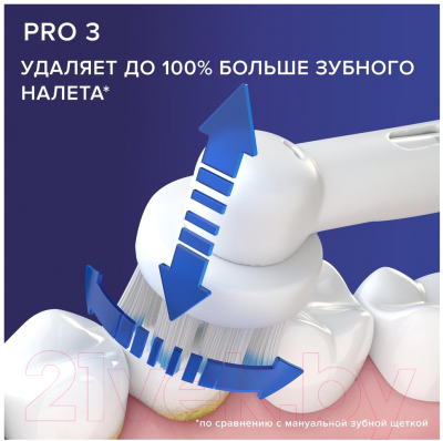 Набор электрических зубных щеток Oral-B Pro 3 3900 Black/White With 2 Hand Piece (D505.523.3H)