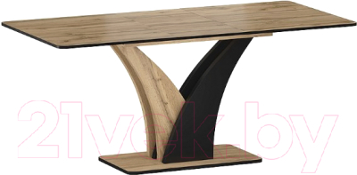 Обеденный стол Signal Vento 120-160x68x76 (дуб артизан/черный)