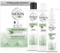 Набор косметики для волос Nioxin Scalp Relif Шампунь 200мл+Кондиционер 200мл+Сыворотка 100мл - 