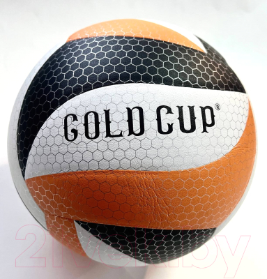 Мяч волейбольный Gold Cup VV-18 (белый/черный/оранжевый)