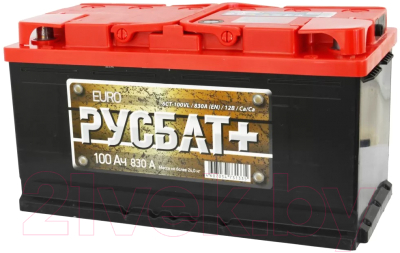 Автомобильный аккумулятор Русбат Рус 830А / 6CT-100VL 1 (100 А/ч)
