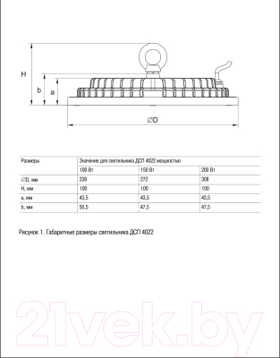 Светильник для подсобных помещений IEK LT-DSP0-4022-100-40-K02