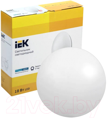 Светильник для подсобных помещений IEK LDPB0-1002-18-4000-K01 (белый)