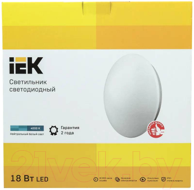 Светильник для подсобных помещений IEK LDPB0-1002-18-4000-K01 (белый)