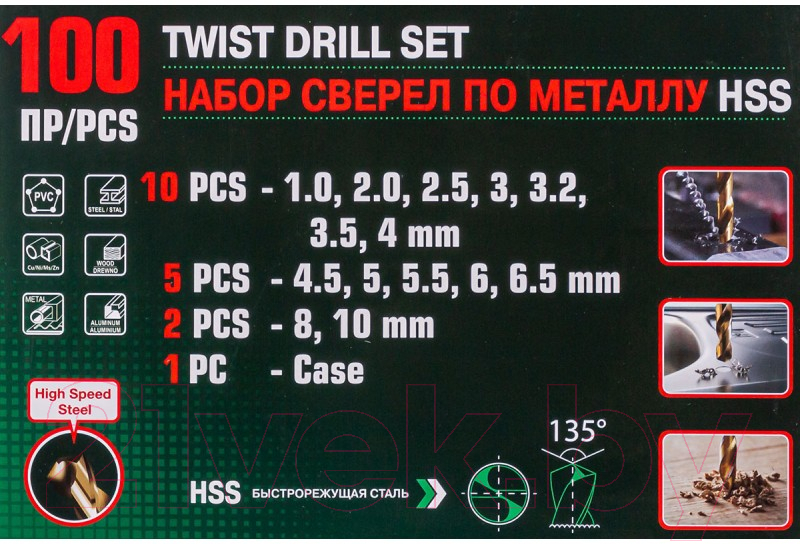 Набор сверл RockForce RF-924U100